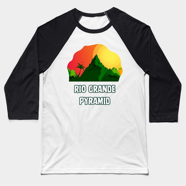 Rio Grande Pyramid Baseball T-Shirt by Canada Cities